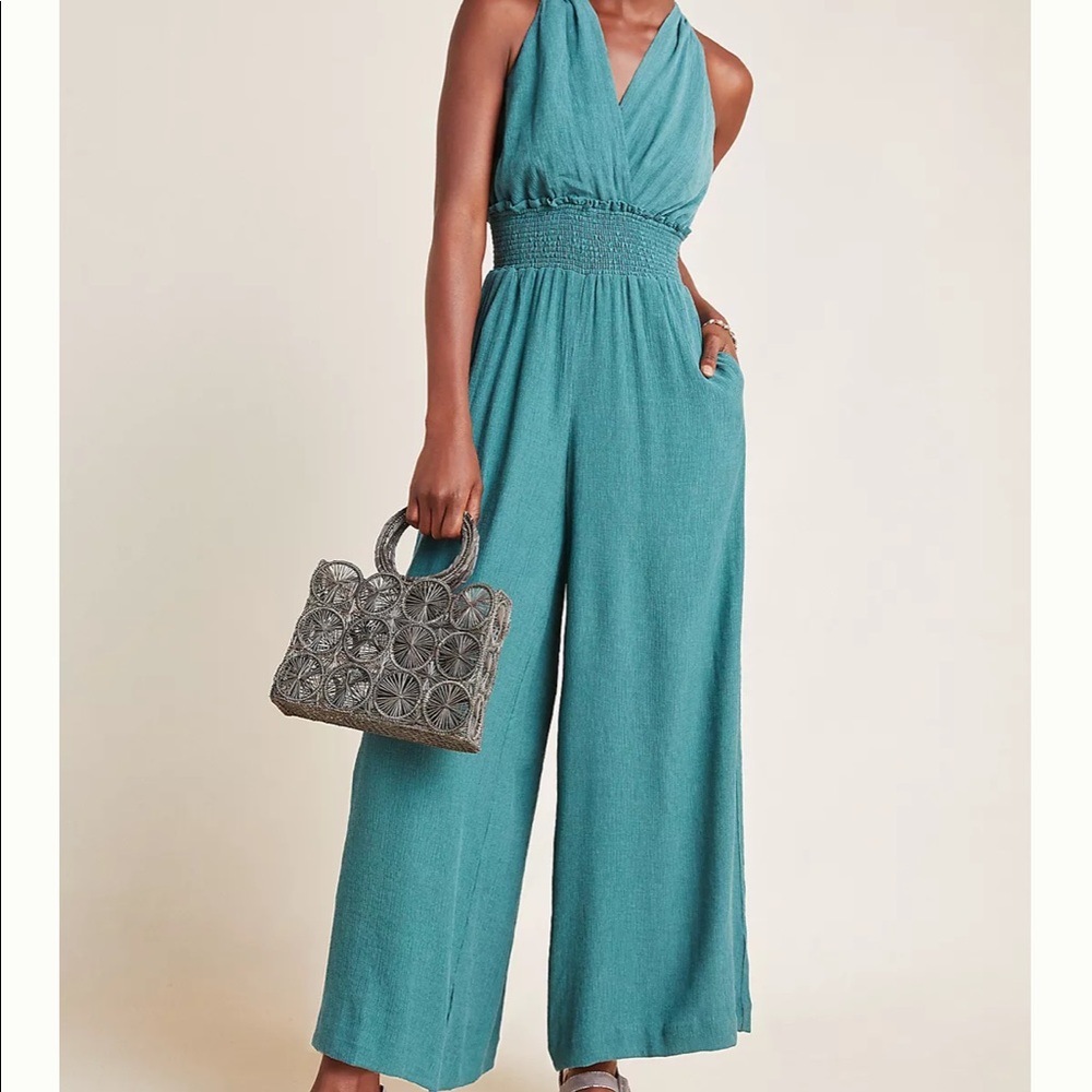 Bionda Plisse Jumpsuit Anthropologie